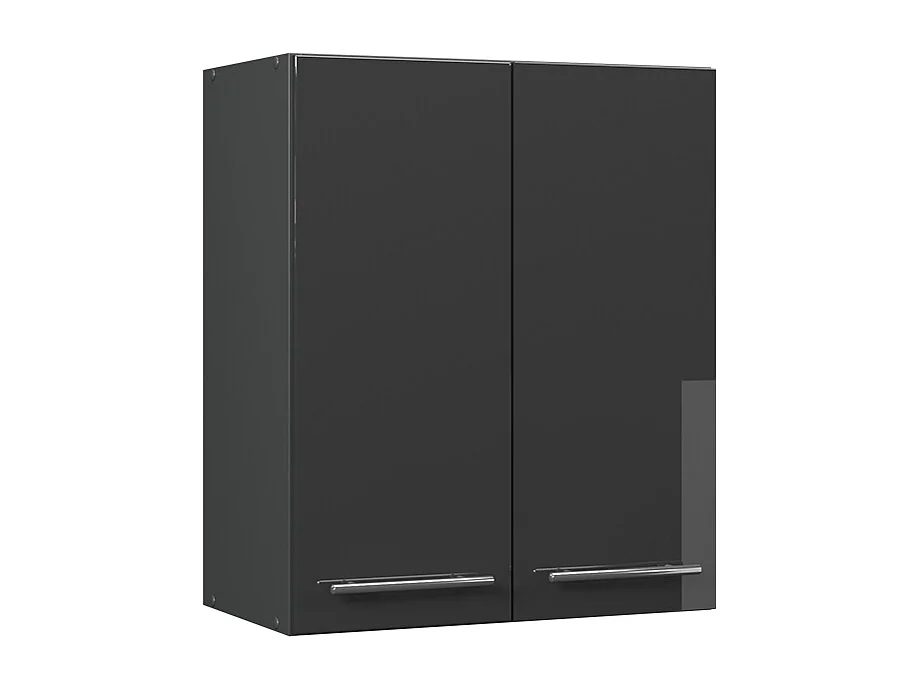 Elément haut de cuisine anthracite haute brillance 60x34.1x72 fame-line