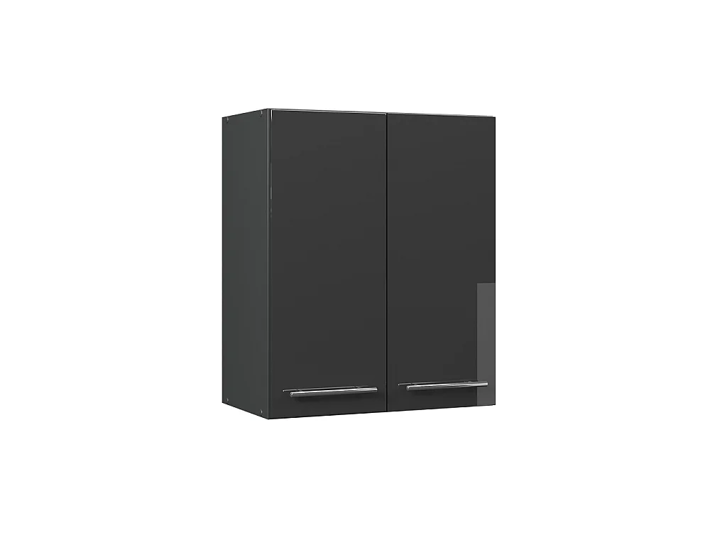 Elément haut de cuisine anthracite haute brillance 60x34.1x72 fame-line