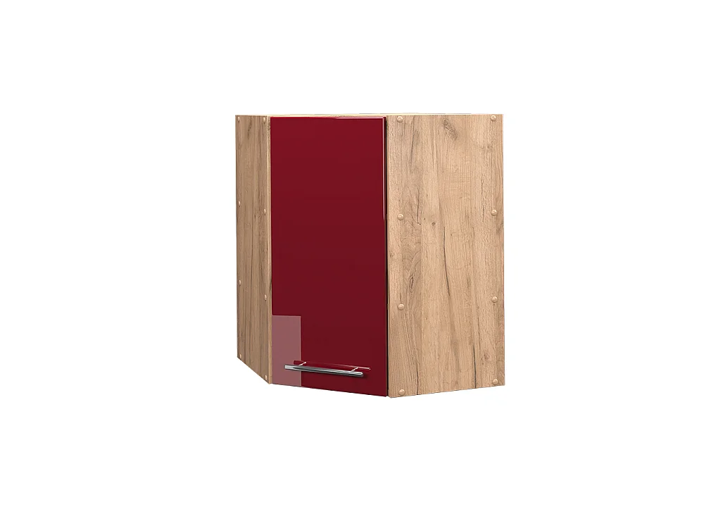 Elément haut de cuisine rouge bordeaux haute brillance 57x34.1x72 fame-line