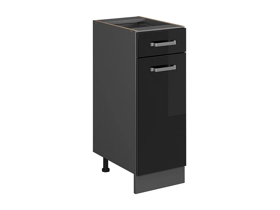 Mueble bajo de cocina negro brillo intenso 30x46x81.6 r-line