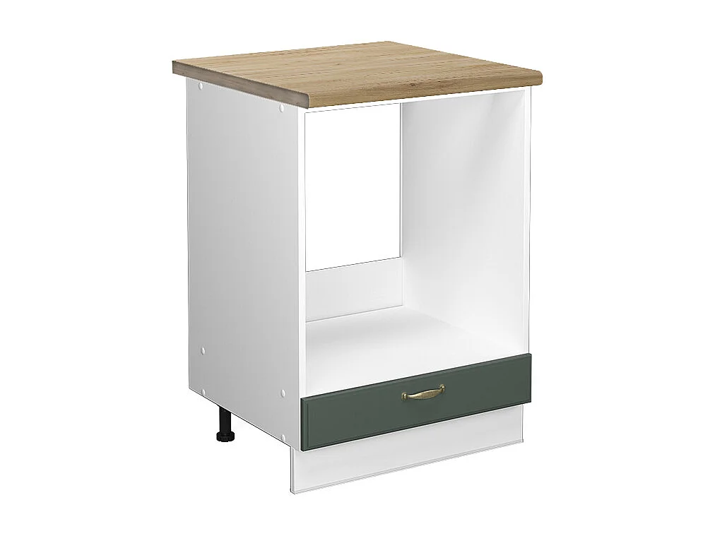 Armario para horno empotrado verde dorado casa de campo 60x60x82 fame-line