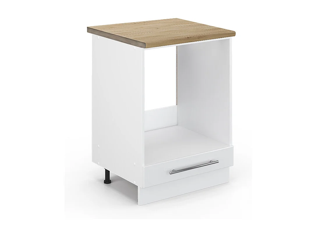 Armario para horno empotrado blanco alto brillo 60x60x82 fame-line