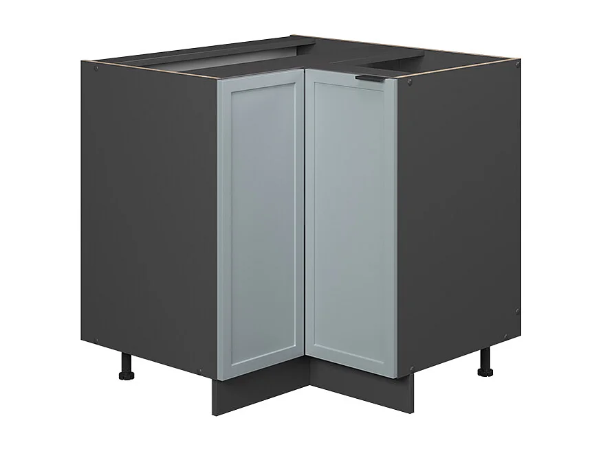 Eckunterschrank hellblau-grau 80.5x51.6x82 fame-line