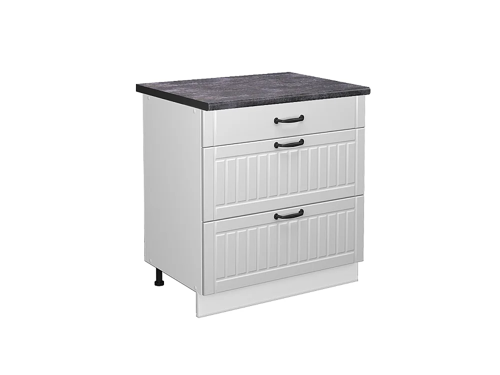 Meuble cuisine blanc campagne 80x60x82 fame-line
