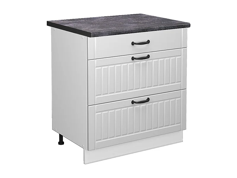 Meuble cuisine blanc campagne 80x60x82 fame-line