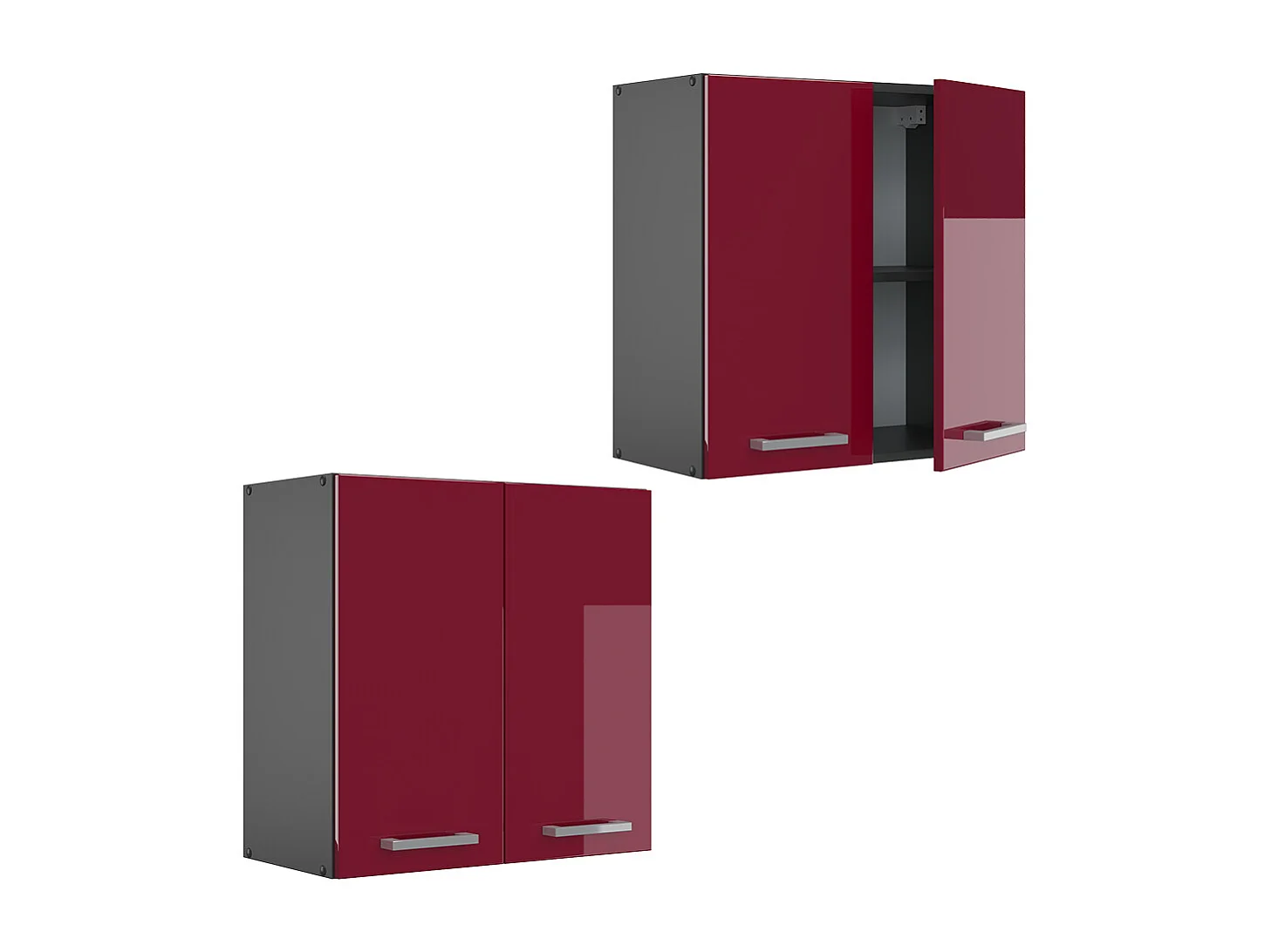 Hängeschrank rot hochglanz 60x31x60 r-line