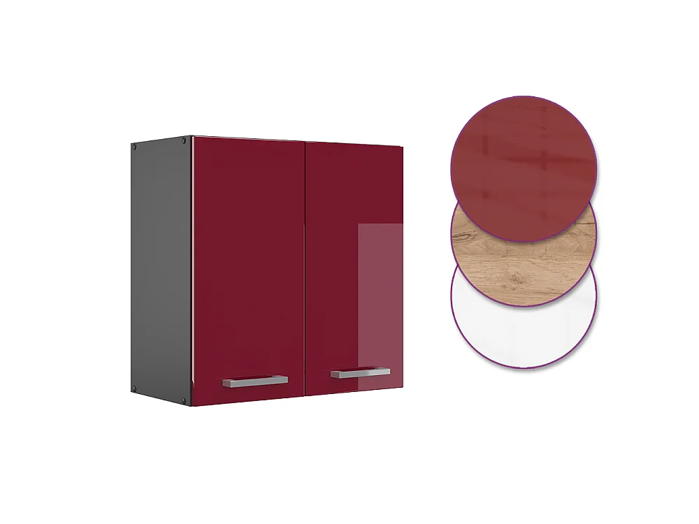 Wall cabinet red high gloss 60x31x60 r-line