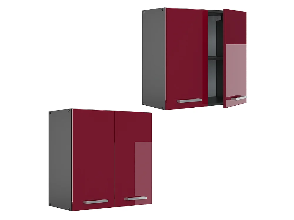 Wall cabinet red high gloss 60x31x60 r-line