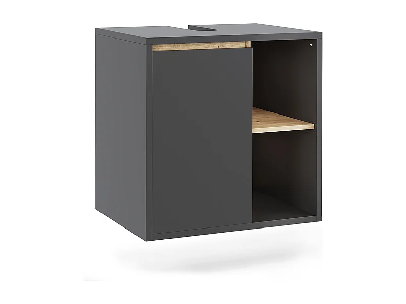 Mobiletto per lavabo grigio/artisan 60x46x60 viola