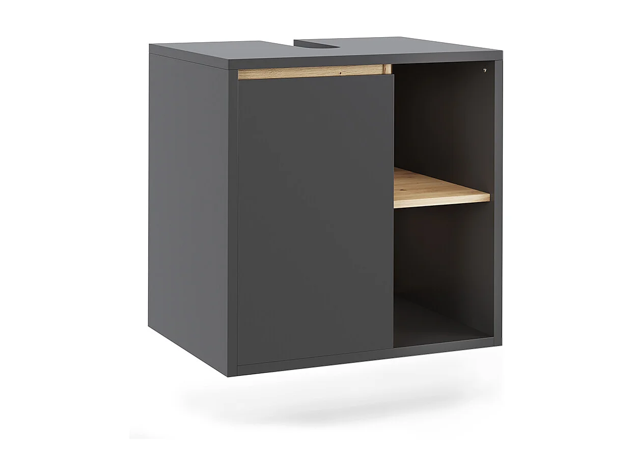 Meuble sous lavabo gris/artisan 60x46x60 viola