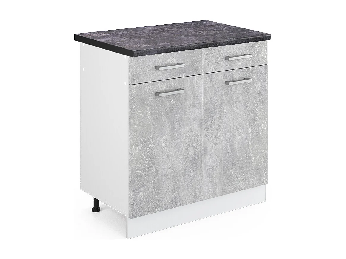 Mueble bajo de cocina hormigón 80x60x81.6 r-line