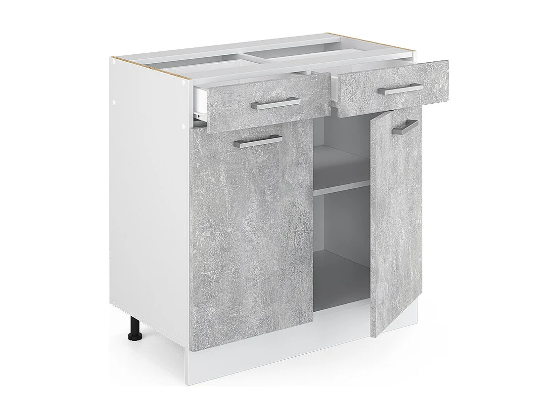 Mueble bajo de cocina hormigón 80x60x81.6 r-line