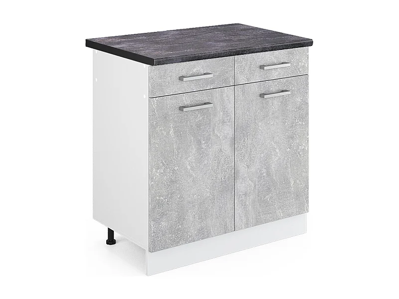 Armário baixo de cozinha betão 80x60x81.6 r-line
