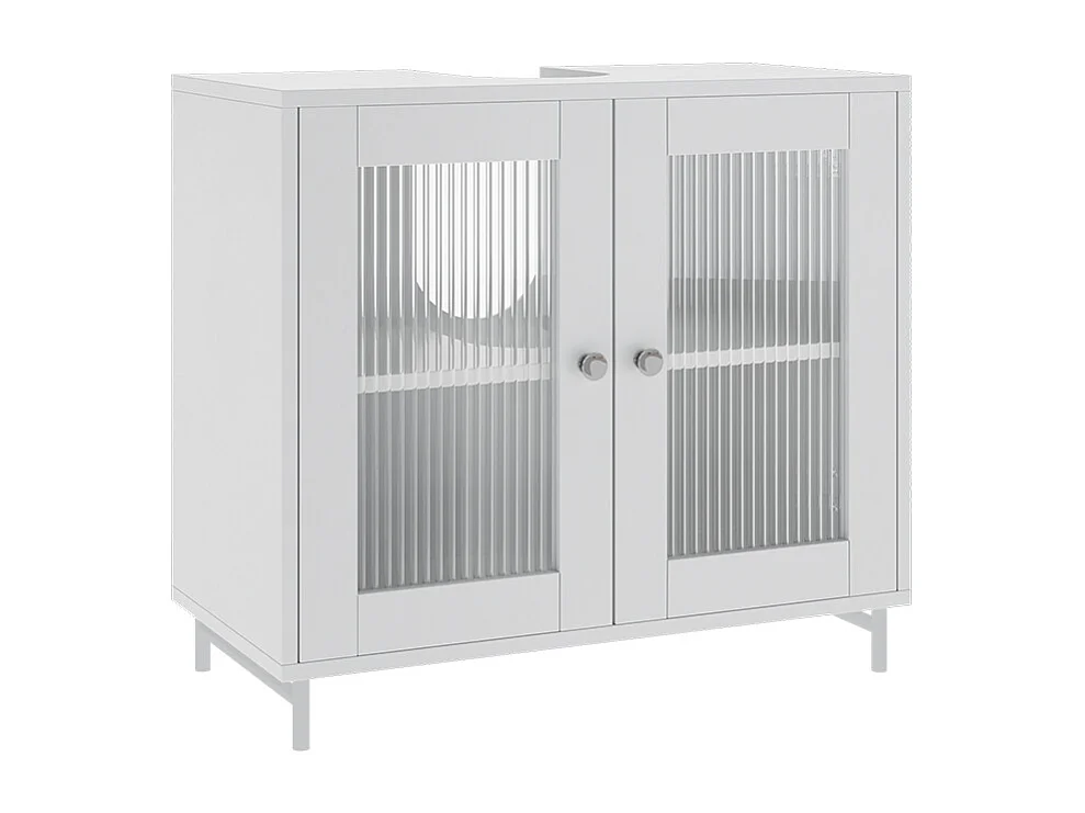 Meuble sous lavabo blanc 60x30x58 malte