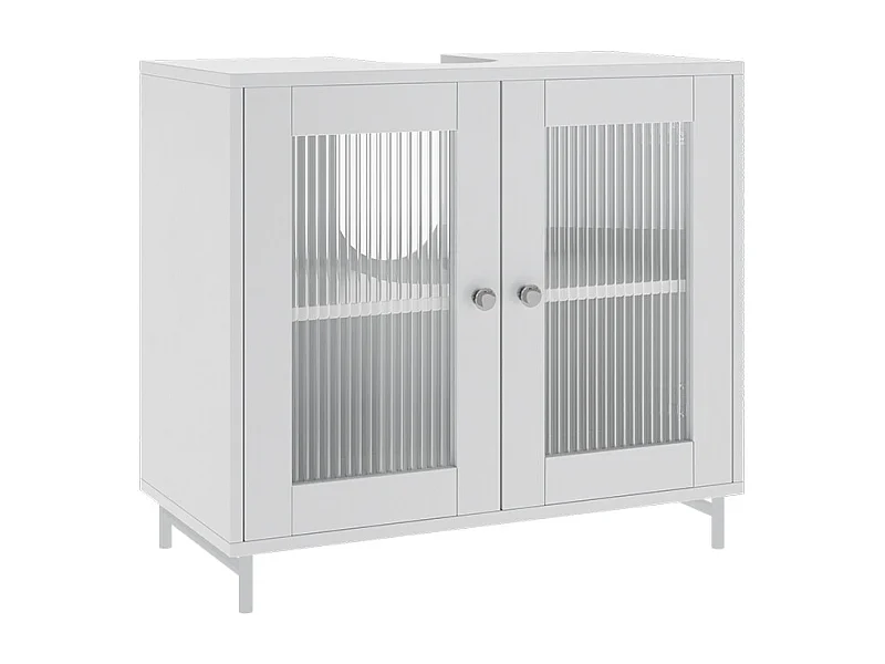 Meuble sous lavabo blanc 60x30x58 malte