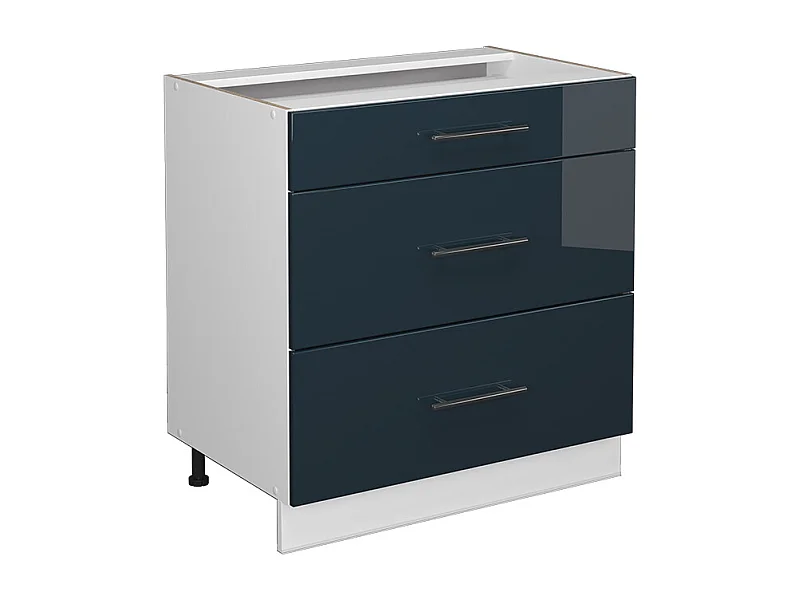 Meuble cuisine bleu foncé brillant 80x51.6x82 fame-line