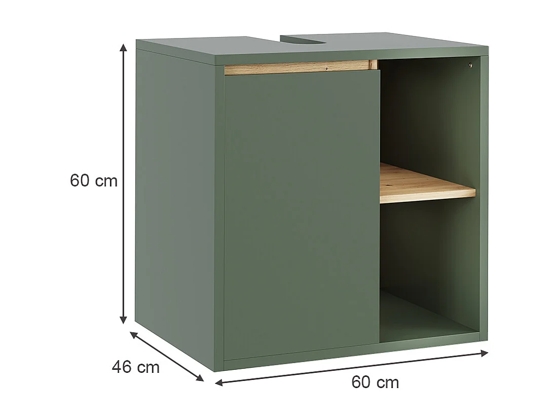 Waschbeckenunterschrank grün/artisan 60x46x60 viola