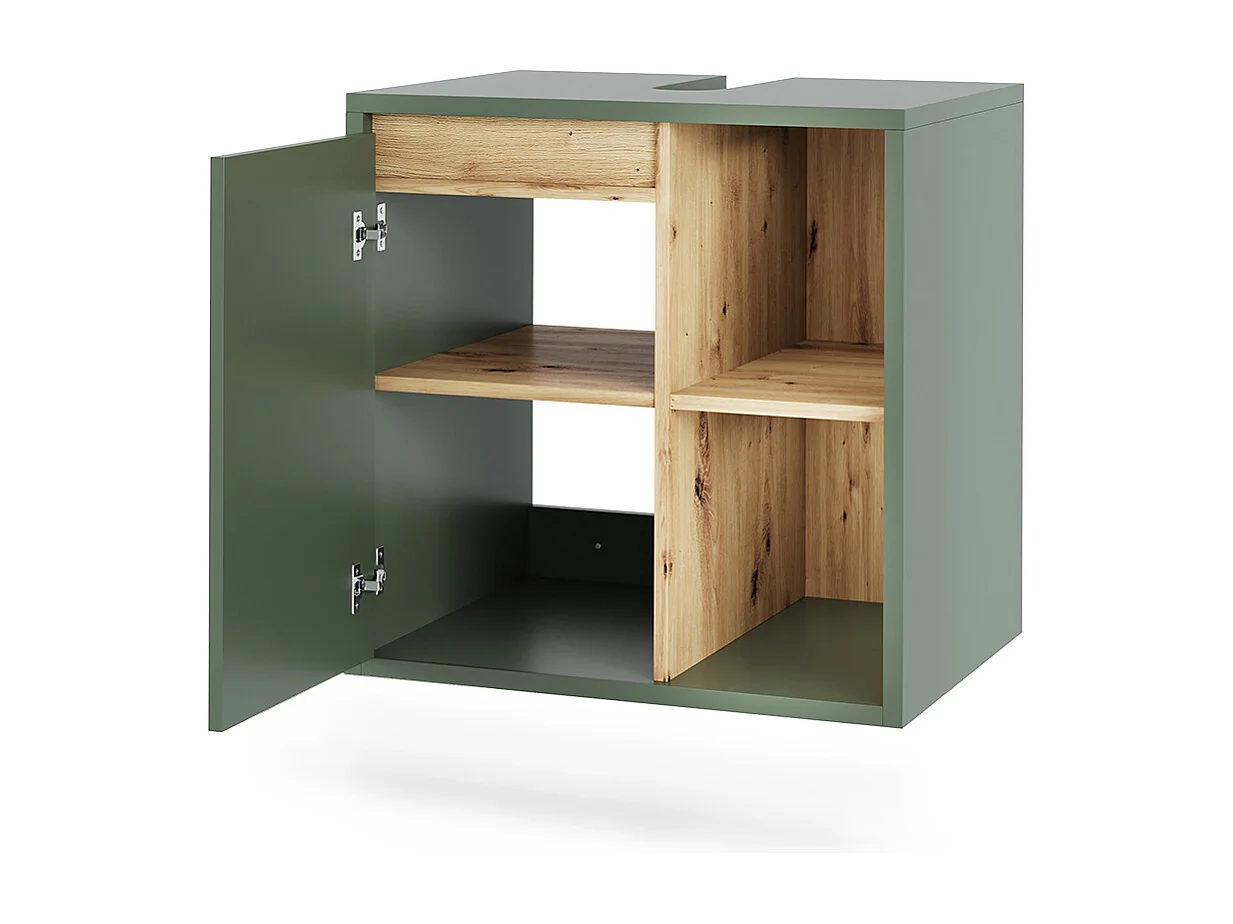 Meuble sous lavabo vert/artisan 60x46x60 viola