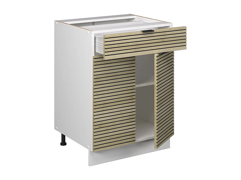 Meuble cuisine panneau en chêne 60x51.6x82 fame-line