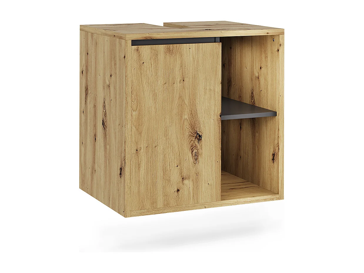 Mobiletto per lavabo artigiano/grigio 60x46x60 viola