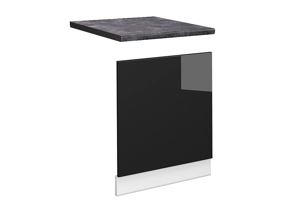 Façade chêne noir brillant 60x1.6x67.4 fame-line