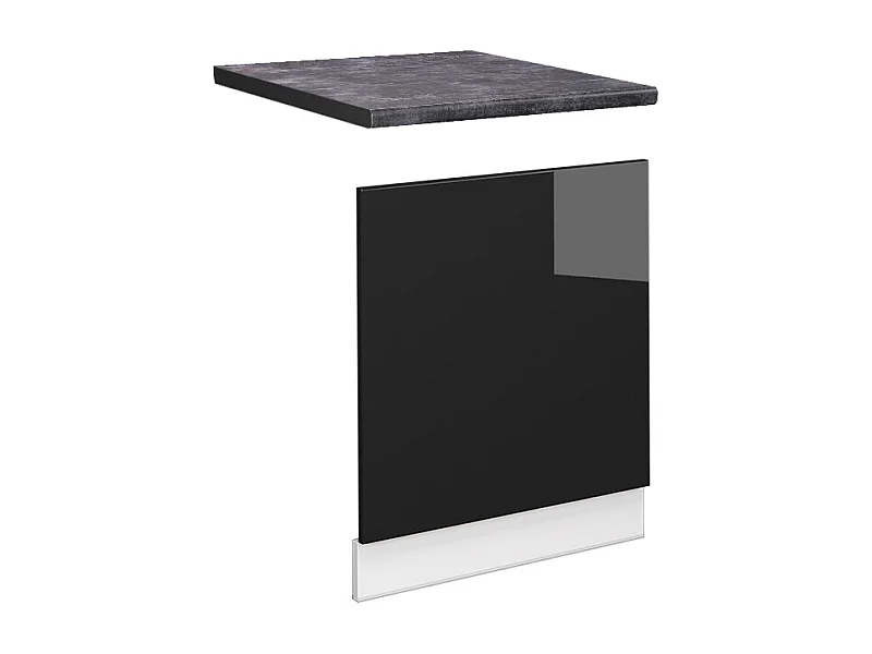 Façade chêne noir brillant 60x1.6x67.4 fame-line