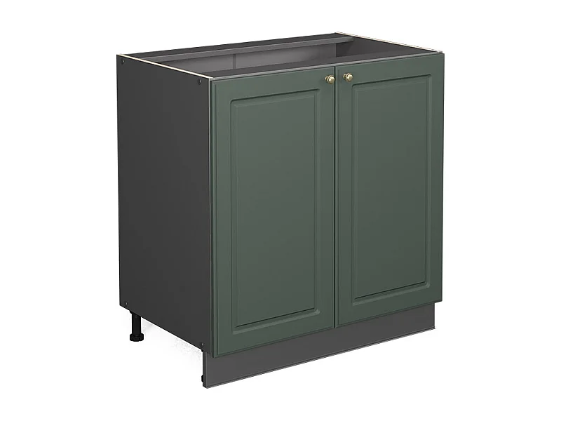 Mueble bajo de cocina verde dorado casa de campo 80x51.6x82 fame-line