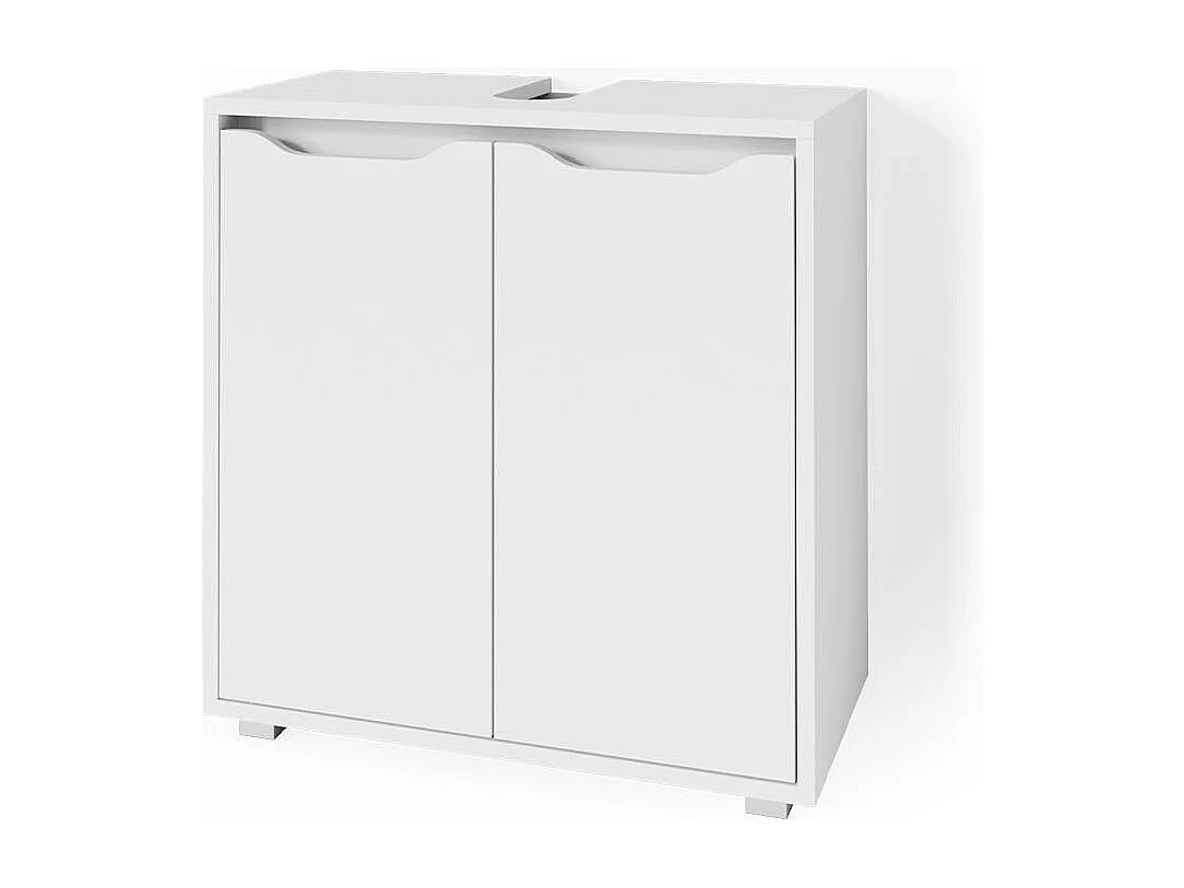 Waschbeckenunterschrank weiß 60x30x62.5 ruben