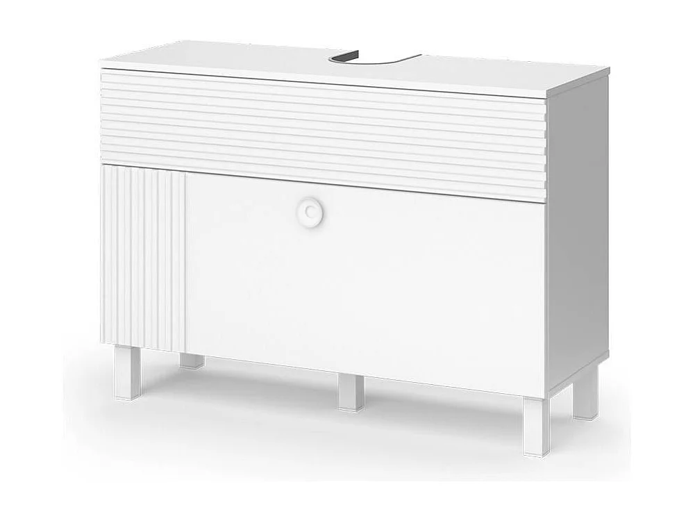 Meuble sous vasque simple blanc 100.2x37.2x72.4 sola