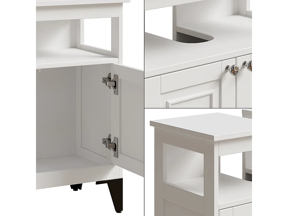 Waschbeckenunterschrank weiß 60x30x65 vanity