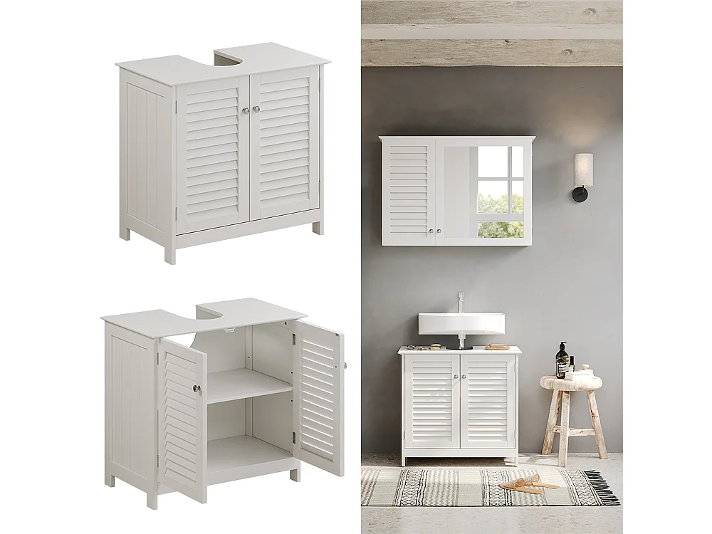 Waschbeckenunterschrank weiß 60x35x58 riad