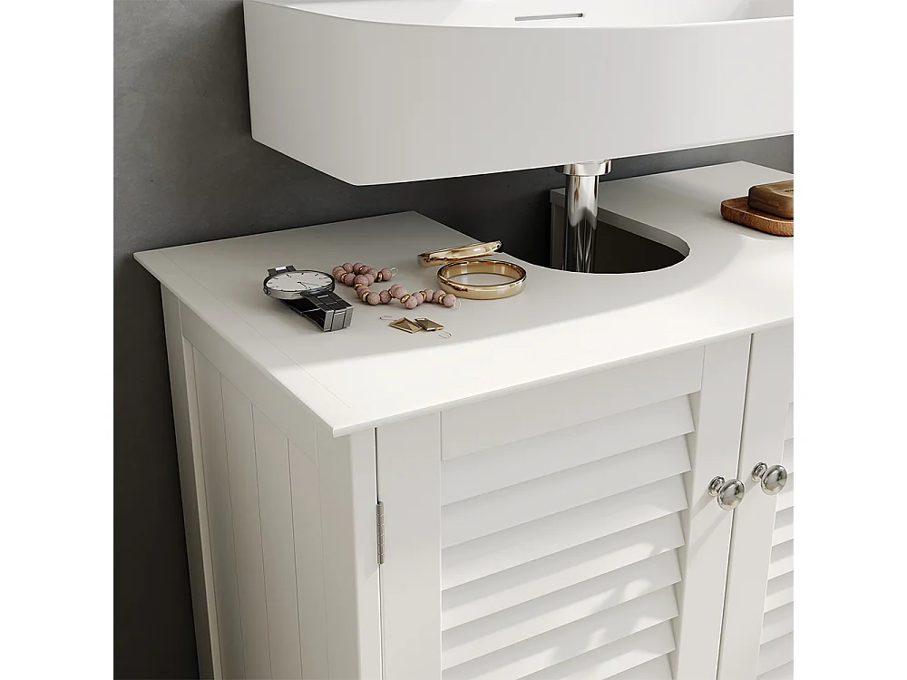 Waschbeckenunterschrank weiß 60x35x58 riad