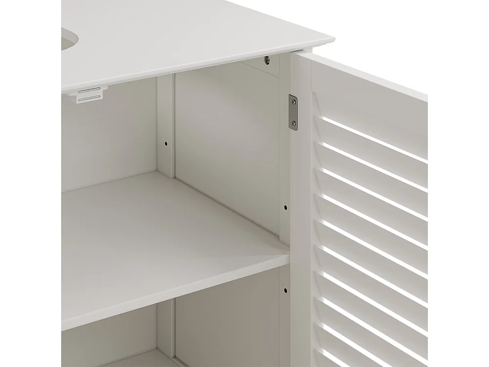 Meuble sous vasque simple blanc 60x35x58 riad