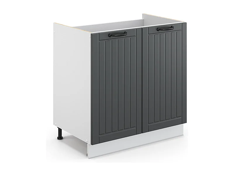 Meuble vasque simple anthracite 80x51.6x82 fame-line