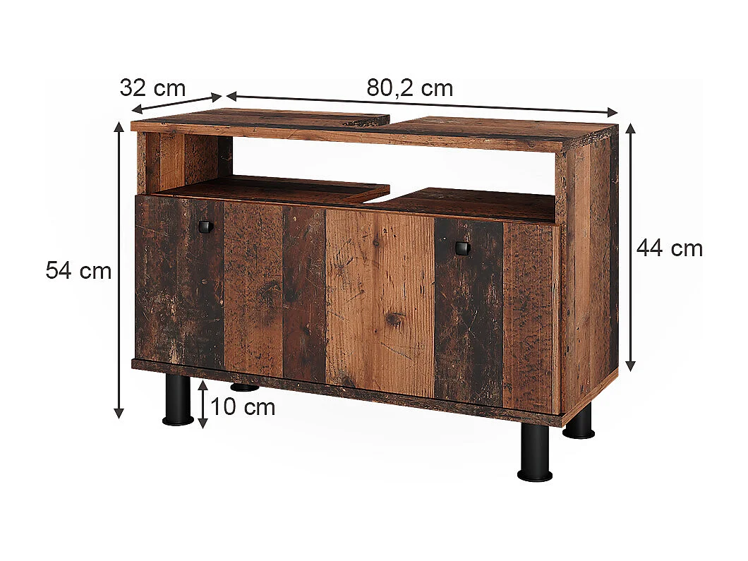 Mobiletto per lavabo oldstyle 80.2x32x54 fynn