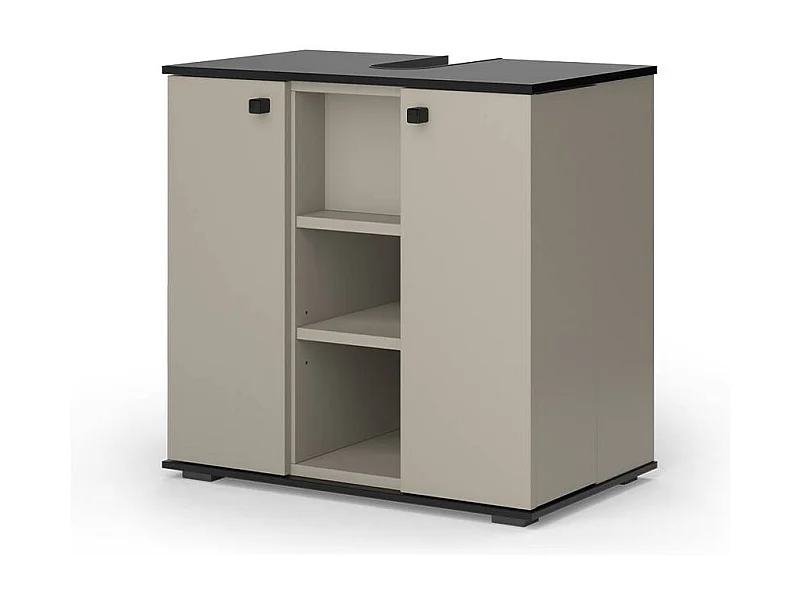 Meuble sous lavabo grège 60x37x59 joli