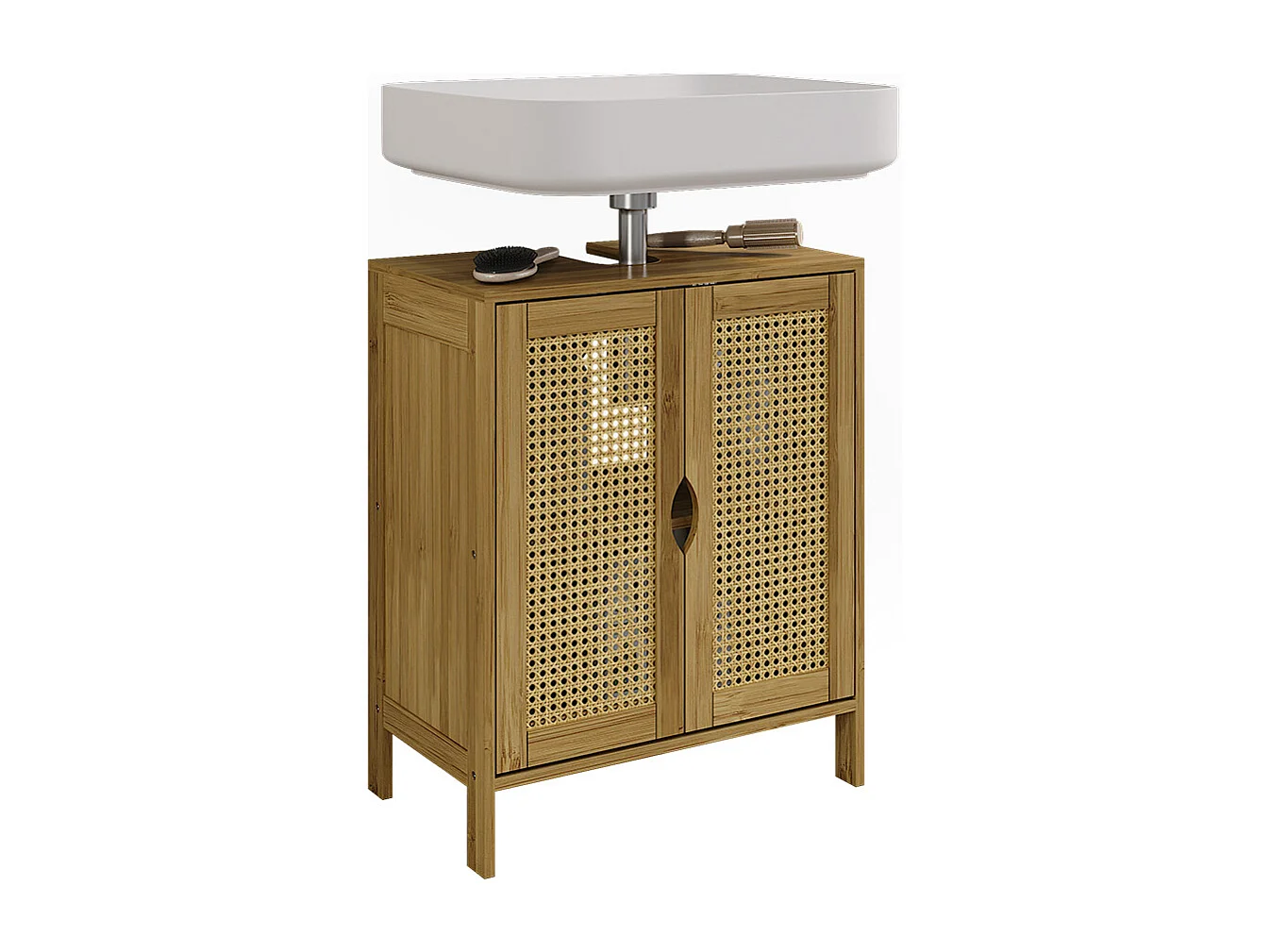 Wastafelonderkast bamboe 48x29x60 liora