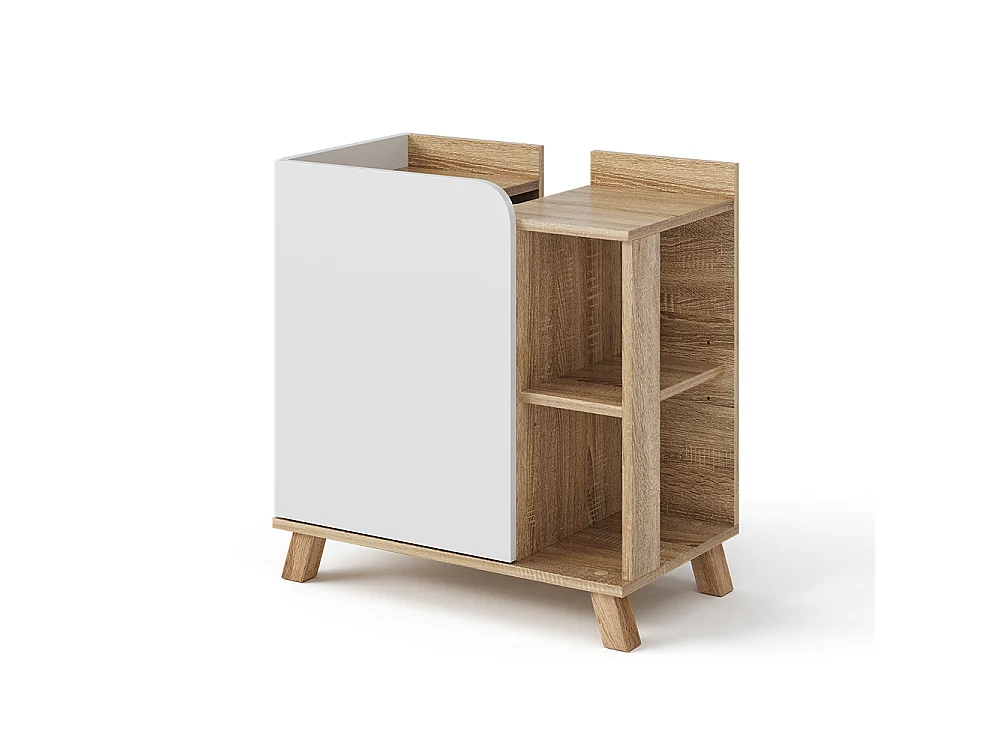 Szafka pod umywalkę sonoma/biały 60x35x65 karen