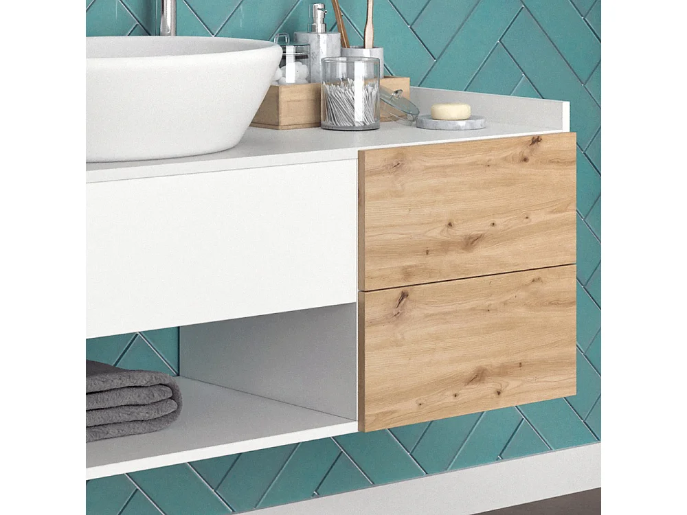 Mobile sottolavabo per bagno bianco 105x43.8x45 alf