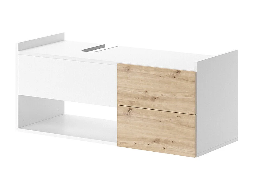 Meuble sous vasque simple blanc 105x43.8x45 alf