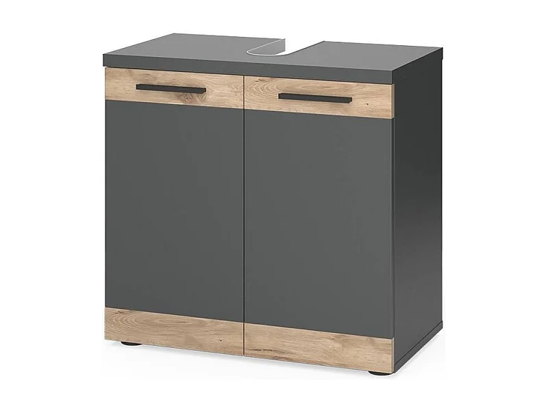 Meuble sous lavabo anthracite 60x34.3x59.1 niko