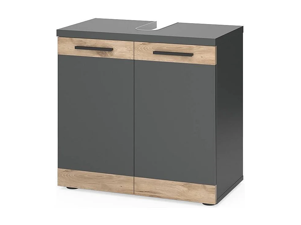 Meuble sous lavabo anthracite 60x34.3x59.1 niko