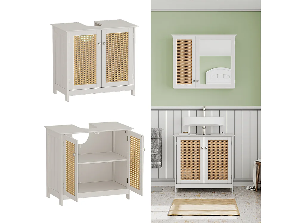 Waschbeckenunterschrank weiß 60x35x58 rosario