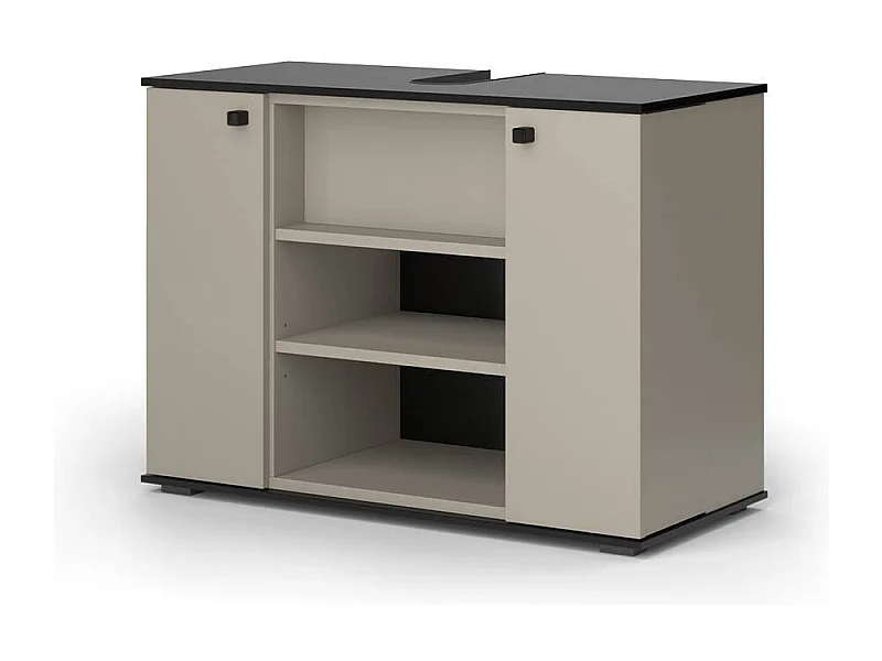 Meuble sous lavabo grège 80x37x59 joli