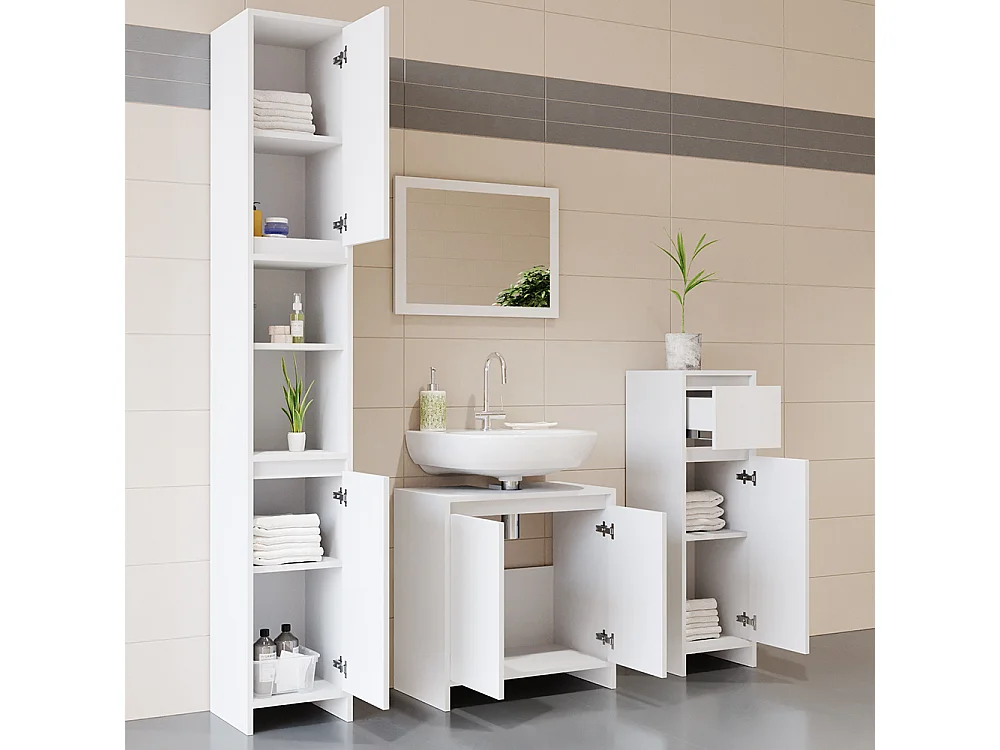 Waschbeckenunterschrank weiß 58x33x60 emma