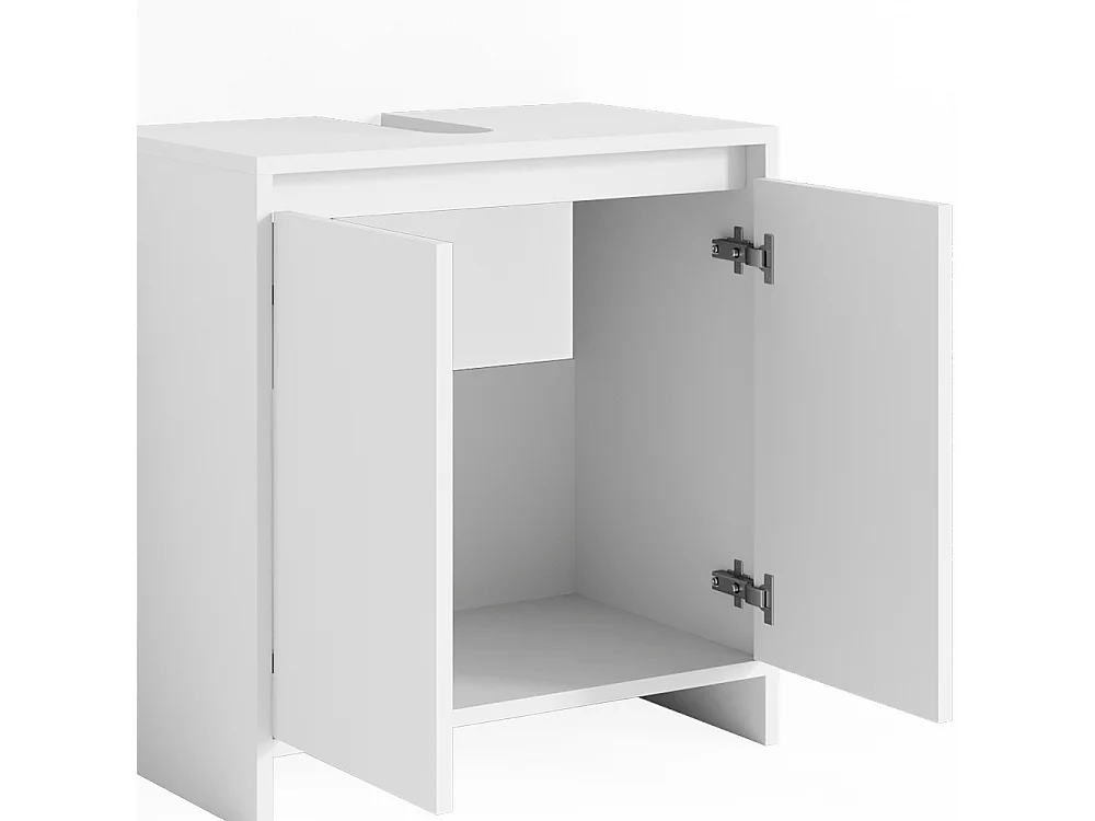 Meuble sous vasque simple blanc 58x33x60 emma