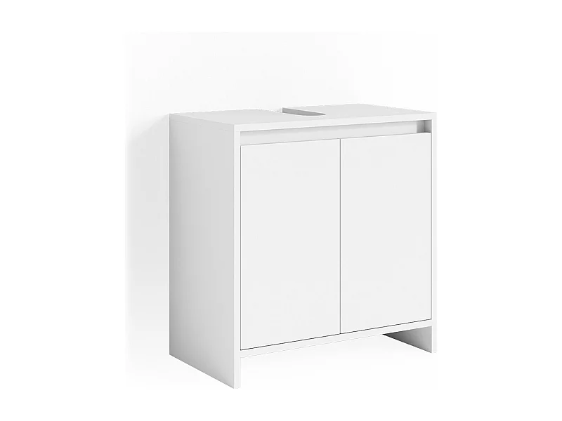 Meuble sous vasque simple blanc 58x33x60 emma
