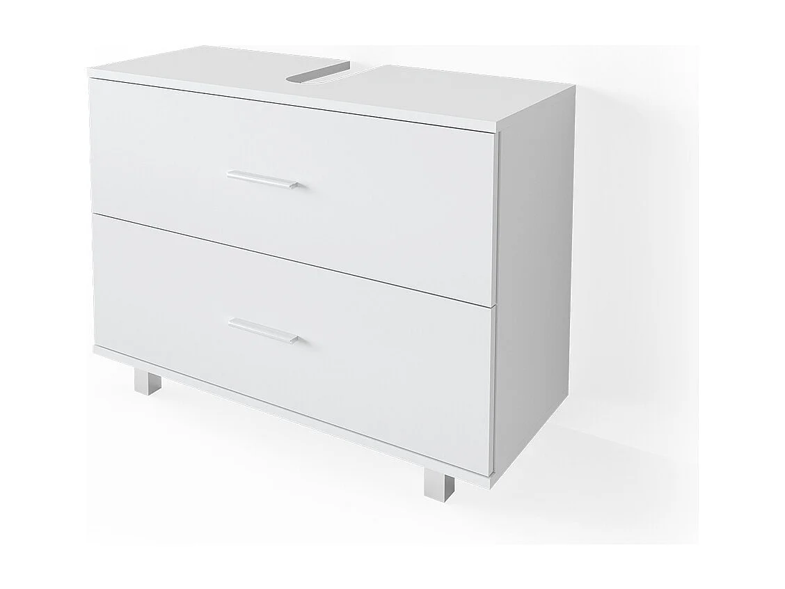 Mobile sottolavabo per bagno bianco 80x33x60.8 ilias