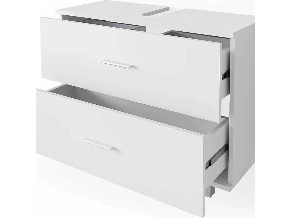 Mobile sottolavabo per bagno bianco 80x33x60.8 ilias