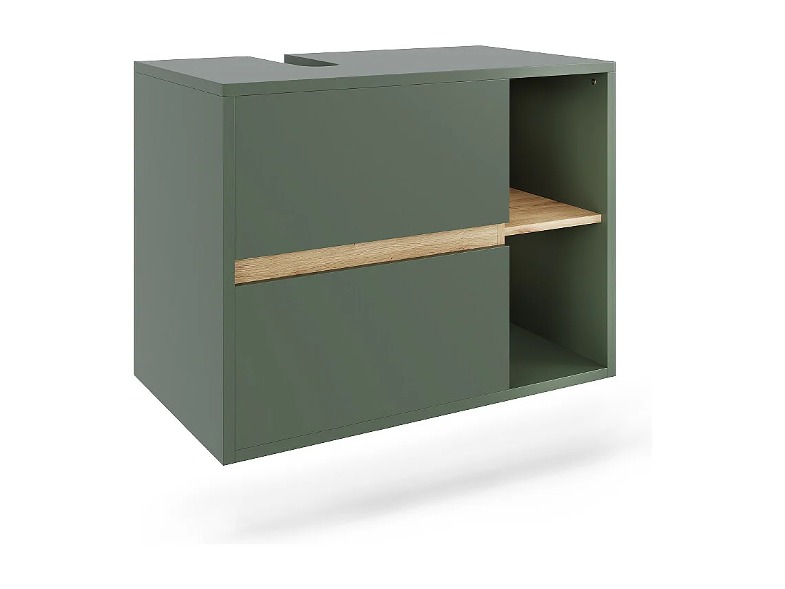 Meuble sous vasque vert/artisan 80x46x60 viola